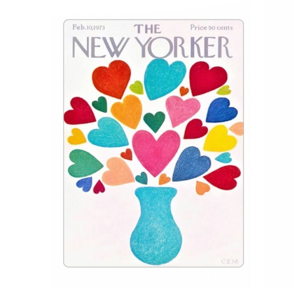 Vintage Valentine’s New Yorker 1973 Magnet